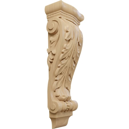Ekena Millwork 7"W x 4"D x 20"H Large Farmingdale Acanthus Pilaster Corbel, Cherry COR07X03X20FRCH